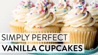 Simply Perfect Vanilla Cupcakes  Sallys Baking Recipes [upl. by Codd450]