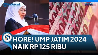 Gubernur Khofifah Tetapkan UMP Jatim 2024 Naik Rp 125 Ribu  613  Jadi Rp 216524430 [upl. by Tegdig383]