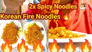 ASMR KOREAN RAMEN NOODLES 🍜 BULDAK 2X SPICY FIRE CHICKEN NOODLE  ASMR MUKBANG SPICY NOODLES [upl. by Betteann]