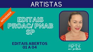 Editais ProacPNAB  SP  inscrições abertas  01 a 04 [upl. by Lawry]