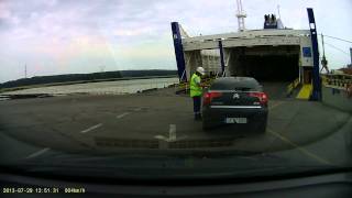 Klaipeda  Kiel ferry car boarding [upl. by Aliled]