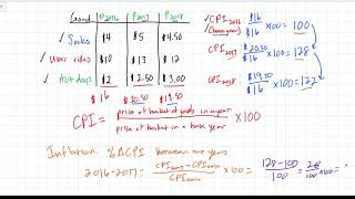 Calculating Inflation using a CPI [upl. by Eceeryt585]