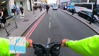 Brompton TLine Crossing the Thames at London Bridge bromptonbicycle [upl. by Kcirdes]