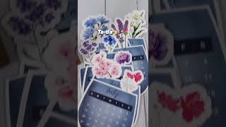 🌸Flower vase stackable mini calendar 2025✨📆 trending 2025 calendar ndar [upl. by Esaj778]