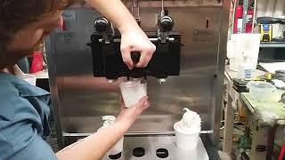 Electro Freeze 99t 3ph Water Cooled Pressurized Soft Serve Machine mix test I2T3934 [upl. by Auqinal]