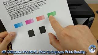 HP OfficeJet Pro 6970 How to do Printhead Cleaning Cycles and a print Quality Test Page [upl. by Adnilemreh]