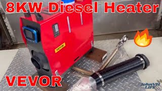 VEVOR 8KW all in one Diesel Heater UNBOXING ASSEMBLY AND FIRST RUN vevorofficial [upl. by Boycey]