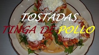 TINGA DE POLLO Tostadas  SAM EN LA COCINA [upl. by Nilyac]