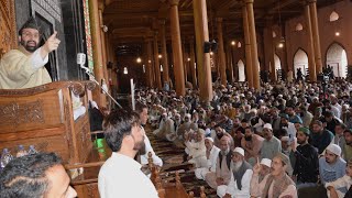 Mirwaiz Umar Farooq speaks at Jama Masjid after 4 weeks of house detention [upl. by Aerahs217]