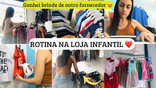 ROTINA NA LOJA INFANTIL  CHEGOU MERCADORIA e GANHEI BRINDE 😍 [upl. by Adnih]