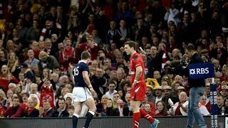 Stuart Hogg Red Carded for Foul Play  Wales v Scotland 15th March 2014 [upl. by Petite]