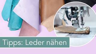 ✨🧵 Tipps zum Leder nähen mit der Nähmaschine  Freebie Handtasche [upl. by Humo]