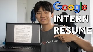 My Google Internship Resume  Personal Resume Tips [upl. by Dianna]