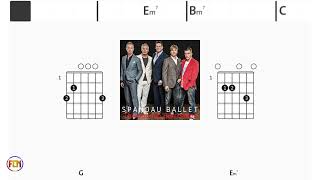 SPANDAU BALLET Through the Barricades FCN GUITAR CHORDS amp LYRICS [upl. by Primo]