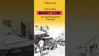 Quick amp Easy Guide How to Draw a Market Scene 🎨🛍️ shorts [upl. by Ahsaekal592]