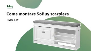 Come montare SoBuy scarpiera FSR64W  Scarpiera salvaspazio  Scarpiera da ingresso  FSR64W [upl. by Cockburn]