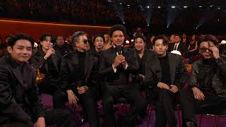 TREVOR NOAH Jokes With BTS At The 2022 GRAMMYs [upl. by Dnalyr]