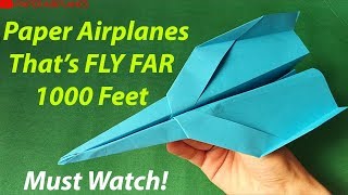 Paper airplanes that FLY FAR  How to make a Paper airplane Step 2 Step  BEST paper airplane Design [upl. by Ennaear]