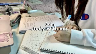 3am cramming before exam  pencil asmr pageflipping no music study with me [upl. by Sheeree357]