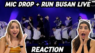 OUR FIRST BTS LIVE  BTS Yet To Come MIC Drop  Run BTS REACTION [upl. by Alvina695]