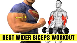 5 BEST Exercises for WIDER BICEPS [upl. by Ecirum]