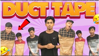 Duct Tape challenge  wait for twist  the uniqe boys  challenge video  funny video [upl. by Tedie185]