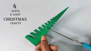 4 Quick amp easy Christmas tree amp DIY crafts  Christmas Decorations [upl. by Oirramaj]