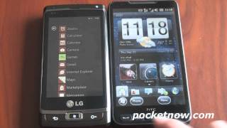 Windows Mobile 65 versus Windows Phone 7  Pocketnow [upl. by Aserehc]