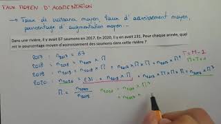 Calculer un TAUX MOYEN D’AUGMENTATION  TAUX DE CROISSANCE MOYEN  Explications amp Exemple  Bac Sup [upl. by Ingrim]