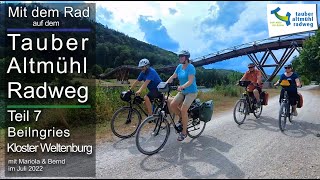 TauberAltmühlRadweg  Teil 7  Beilngries  Kloster Weltenburg [upl. by Ayaj]