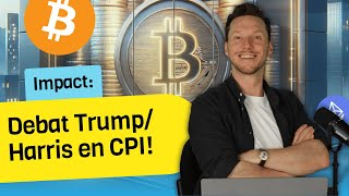 CPI cijfers en debat TrumpHarris bepalen koers crypto  Crypto nieuws vandaag  1180 [upl. by Wohlen]