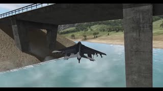 Can you NOT CRASH the AV8 Harrier under a bridge  ArmA Gold Edition [upl. by Yoshio656]