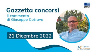 Gazzetta Concorsi 211222 novità bandi Agenzia Entrate 2023 e nuovi concorsi INPS [upl. by Atnoid]