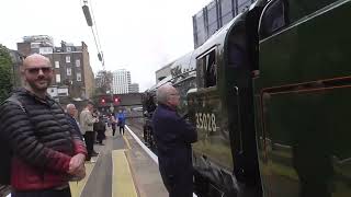 SR No 35028 Clan Line on The British Pullman Departure London Victoria for Dover Priory [upl. by Eiuqnimod874]