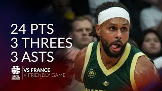 Patty Mills 24 pts 3 threes 3 asts vs France Friendly Game [upl. by Tereb]