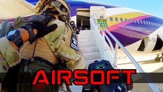 AIRSOFT AIRPLANE HOSTAGE RESCUE [upl. by Adiaz352]