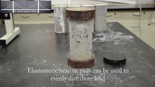 Concrete Cylinder Compression Test ASTM C39 [upl. by Anelam]