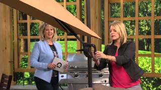 ATLeisure 85 Square Olefin Solar Offset Patio Umbrella on QVC [upl. by Baggs633]