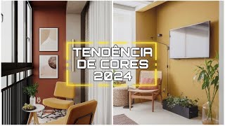 TENDÊNCIA DE CORES NA DECORAÇÃO 2024  DICAS DE CORES NA DECORAÇÃO DE AMBIENTES [upl. by Borreri]