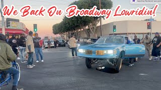 We Back Lowridin On BroadwayNO POLICE losangeles classic oldschool automobile subscribe [upl. by Anoek]