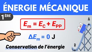 Conservation de lÉNERGIE MÉCANIQUE ✅ 1ère spécialité  Terminale  Physique [upl. by Yelyab]