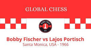 BOBBY FISCHER vs LAJOS PORTISCH Santa Monica USA 1966 [upl. by Cyrille]