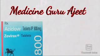 Zovirax 800 mg tablet uses in Hindiacyclovir 800 tablet uses in hindiherpikind tabletacyclovir t [upl. by Aneekal]