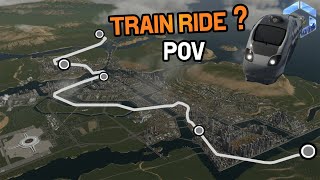 Train Ride pov through beautiful East River Valley 190k metropolis  multi view stop announcement [upl. by Myrtia]