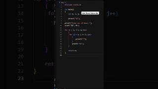 Right Angle Star Pattern Code In C Language In VS Codecodequestcoding clanguage ytshorts [upl. by Opiak77]