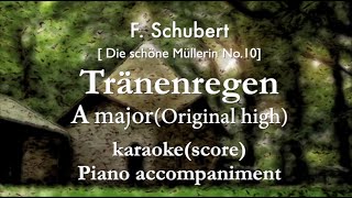 quot Tränenregen quot FSchubert A major Original high Piano accompanimentkaraokescore [upl. by Kilgore]