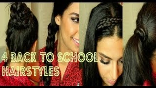 4 Back To School Hairstyles  Schnell amp Einfach [upl. by Eliason]