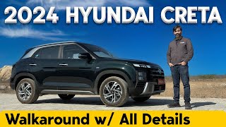 The Most Detailed 2024 Hyundai Creta Walkaround Review w Prices  Part 1 Hindi [upl. by Steddman636]