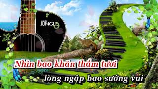 Karaoke HD  Khăn Quàng Thắm Mãi Vai Em  Âm Nhạc Lớp 4 [upl. by Gillmore]