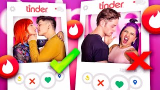 ¡NOS BESAMOS TINDER EN LA VIDA REAL CON TIKTOKERS 😍  Coloridas [upl. by Fidela276]